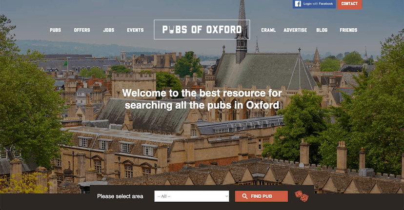 screenshot of Pubs of Oxford (Sunset)